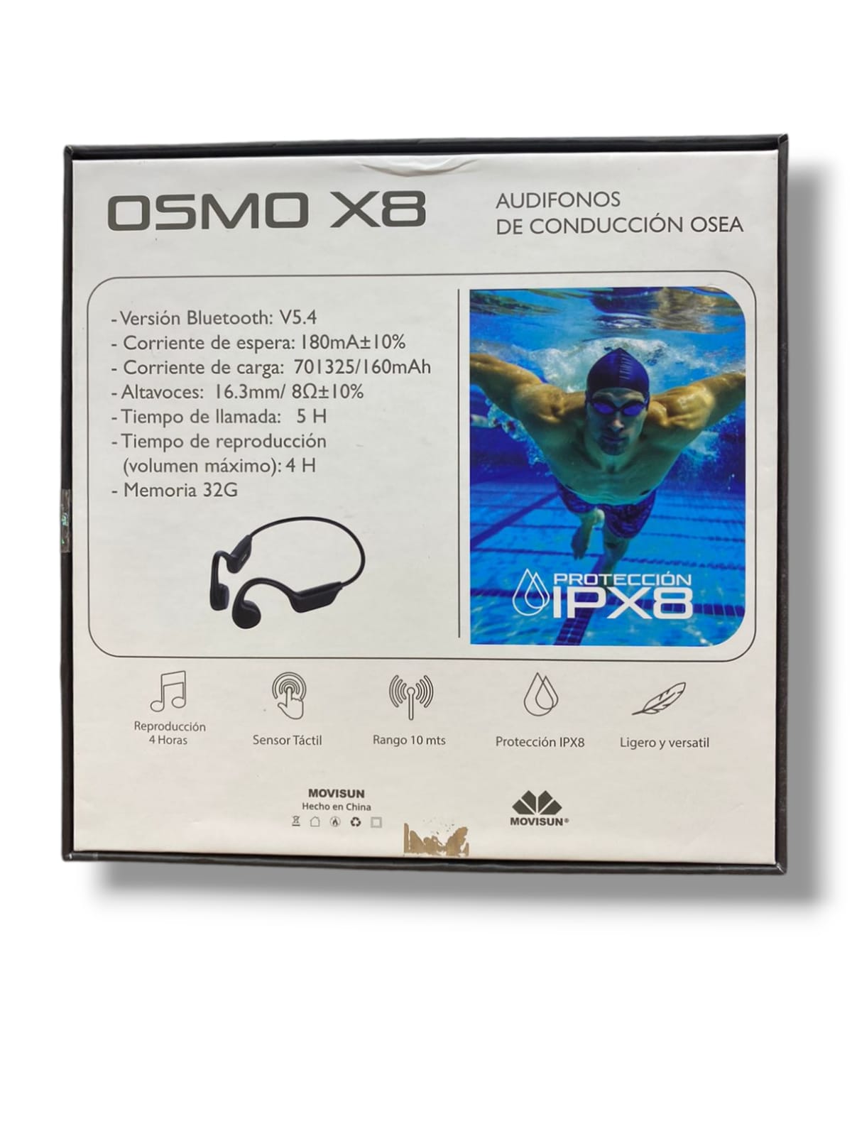 AUDIFONOS BLUETOOTH OSMO X8 CONDUCCION OSEA